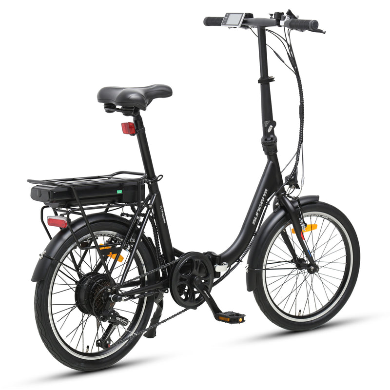 Txedbikes ECO Folding VII bicycle, compact and portable with a sleek frame, ready for urban commuting and easy storage.